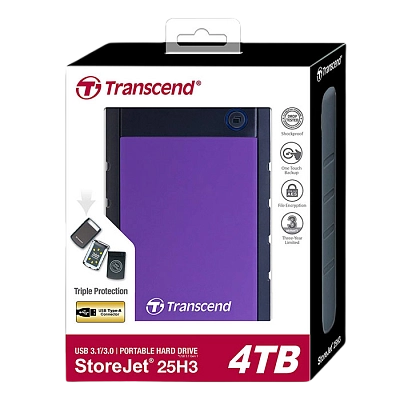 Transcend-Ext HDD 4TB, USB 3,0