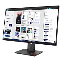 Lenovo - 32" ThinkVision T32UD-40, WLED, 60Hz, 4mc, UHD (3840x2160) 4K, HDMI+DP+TypeC, Eclipse Black