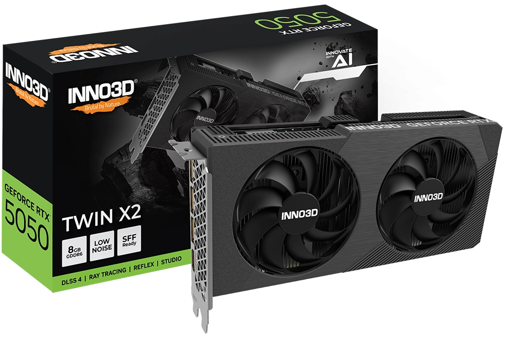 Inno3D -  8GB GeForce RTX 5050 TWIN X2 DDR6 128bit (N50502-08D6-174071N)